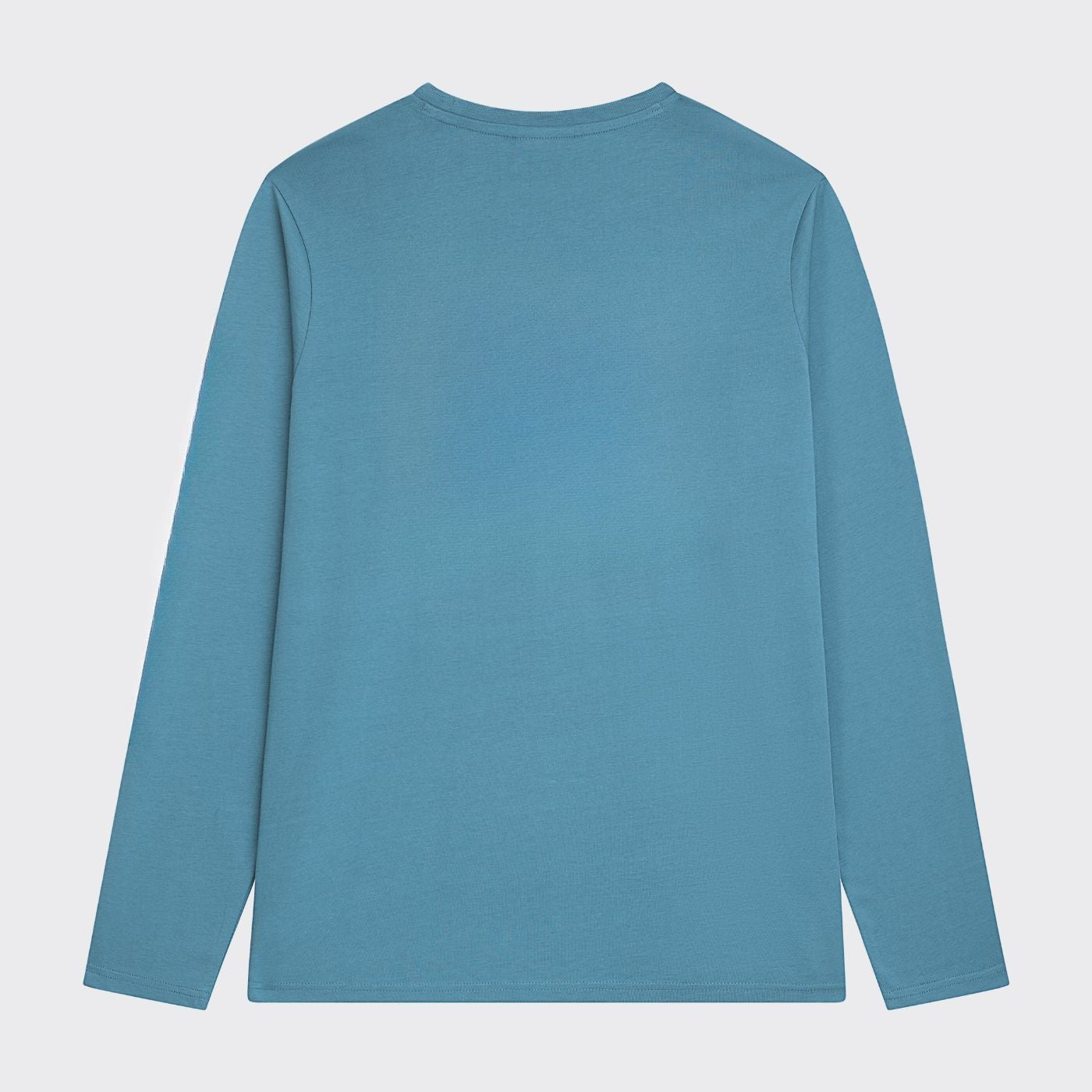 Longsleeve, No-Print, Biobaumwolle, Agean Blue, unisex