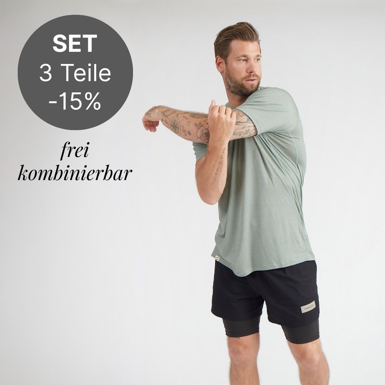 3-teiliges Running Set Herren, freie Auswahl (-15% Rabatt)