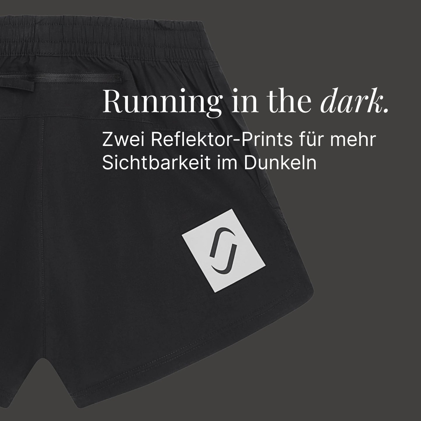 Bouncy Cotton Running Shorts, Damen, schwarz