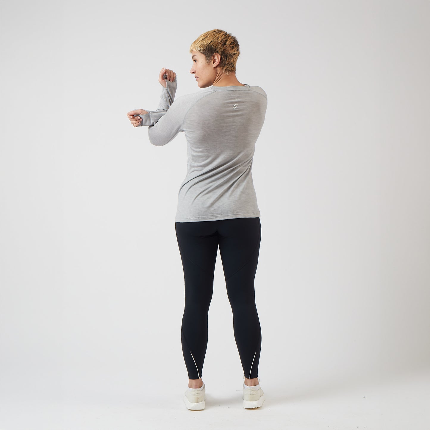 Merino Running Longsleeve Damen, grau