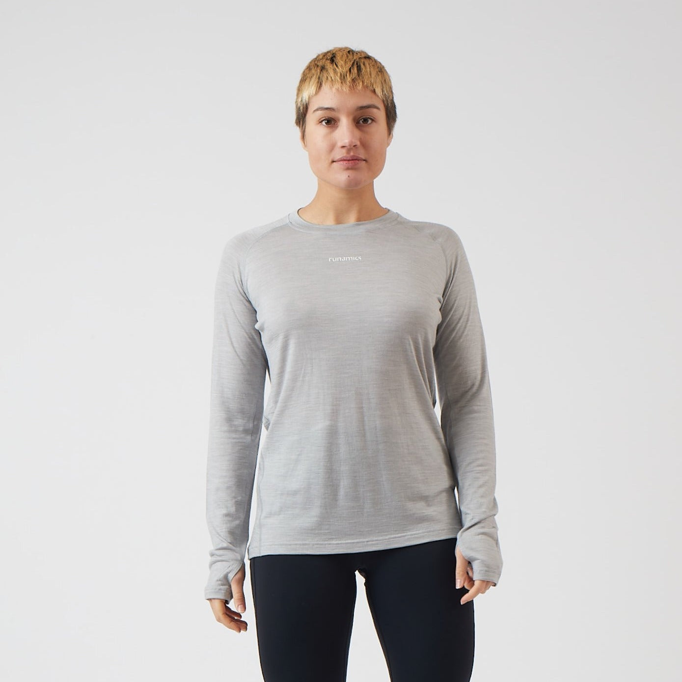 Merino Running Longsleeve Damen, grau