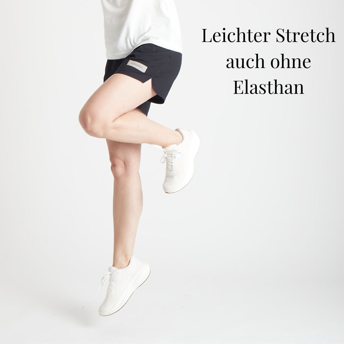 Bouncy Cotton Running Shorts, Damen, schwarz