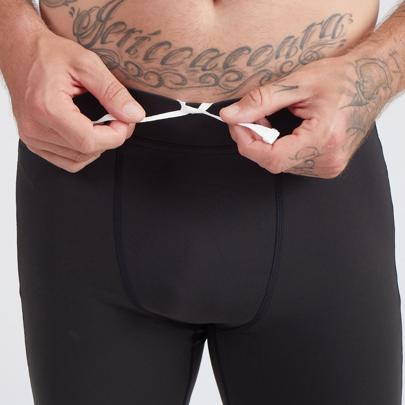 Lange Running Tights, Herren, schwarz