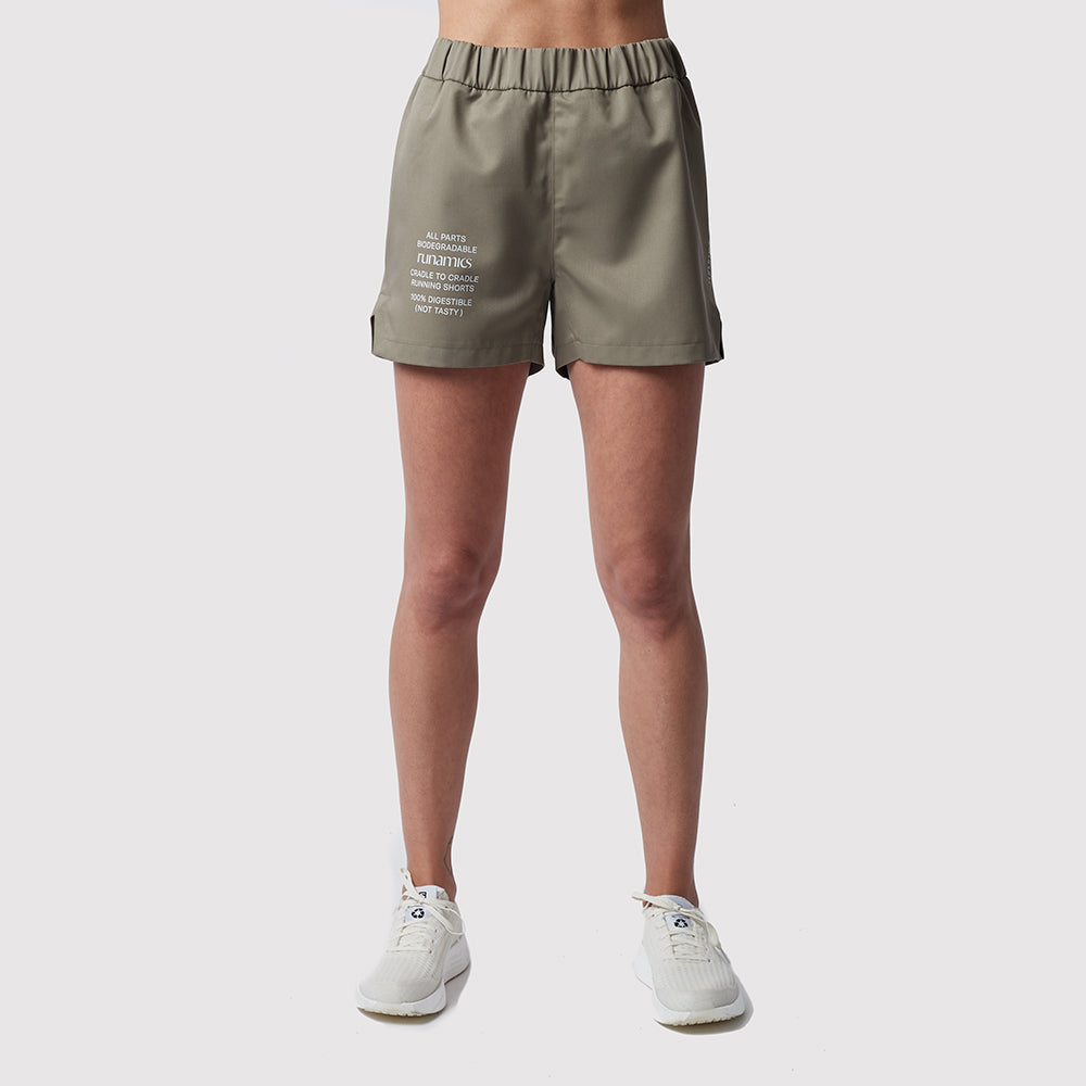 HH Half C2C Running Shorts Damen, olivgrün