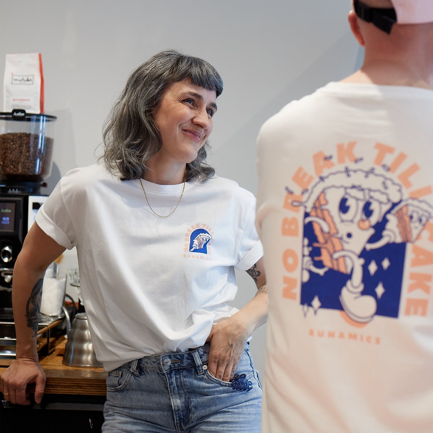 Cake Break T-Shirt, Biobaumwolle, unisex, weiß