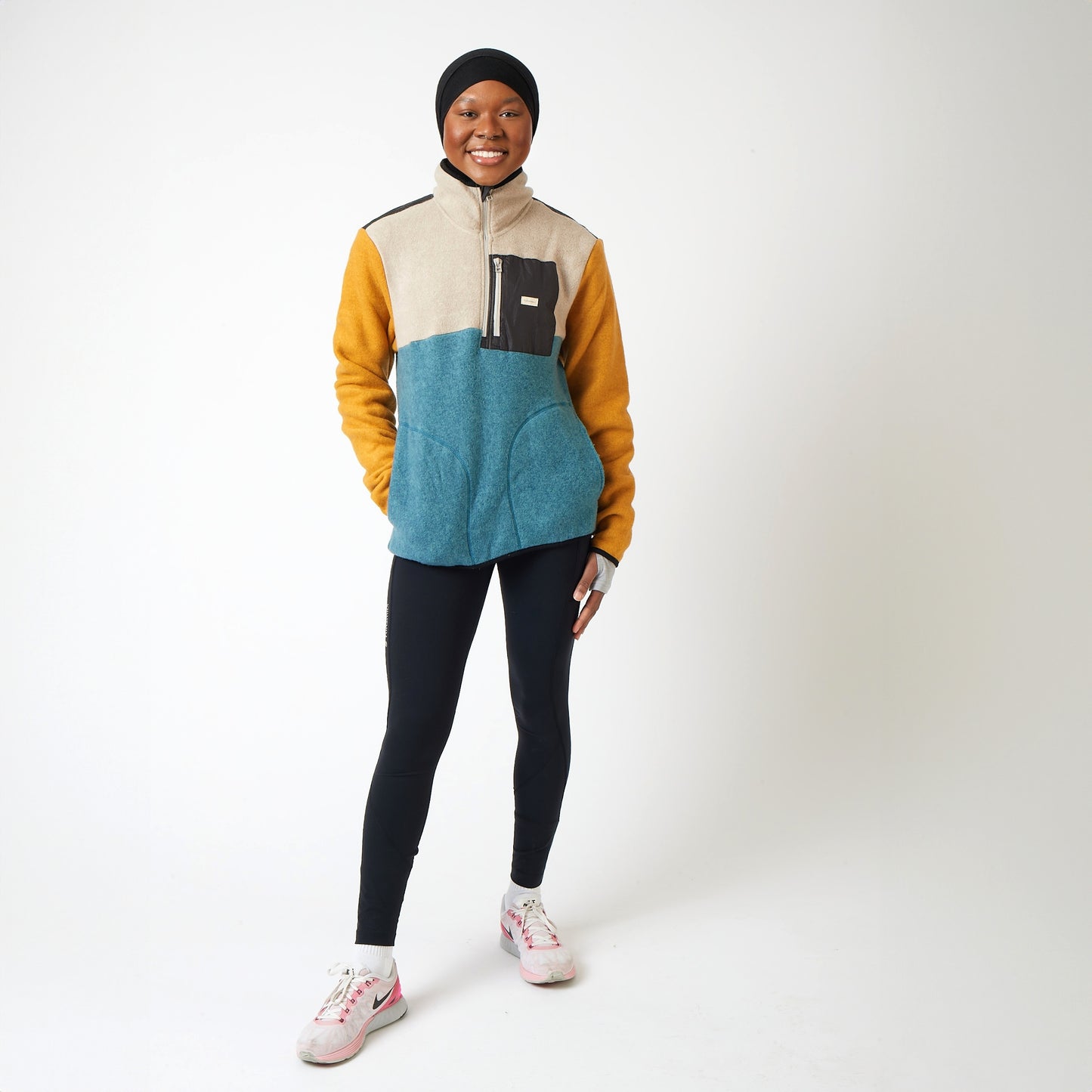 TheNova Merino Fleece Pullover Half-Zip, Sunrise, unisex
