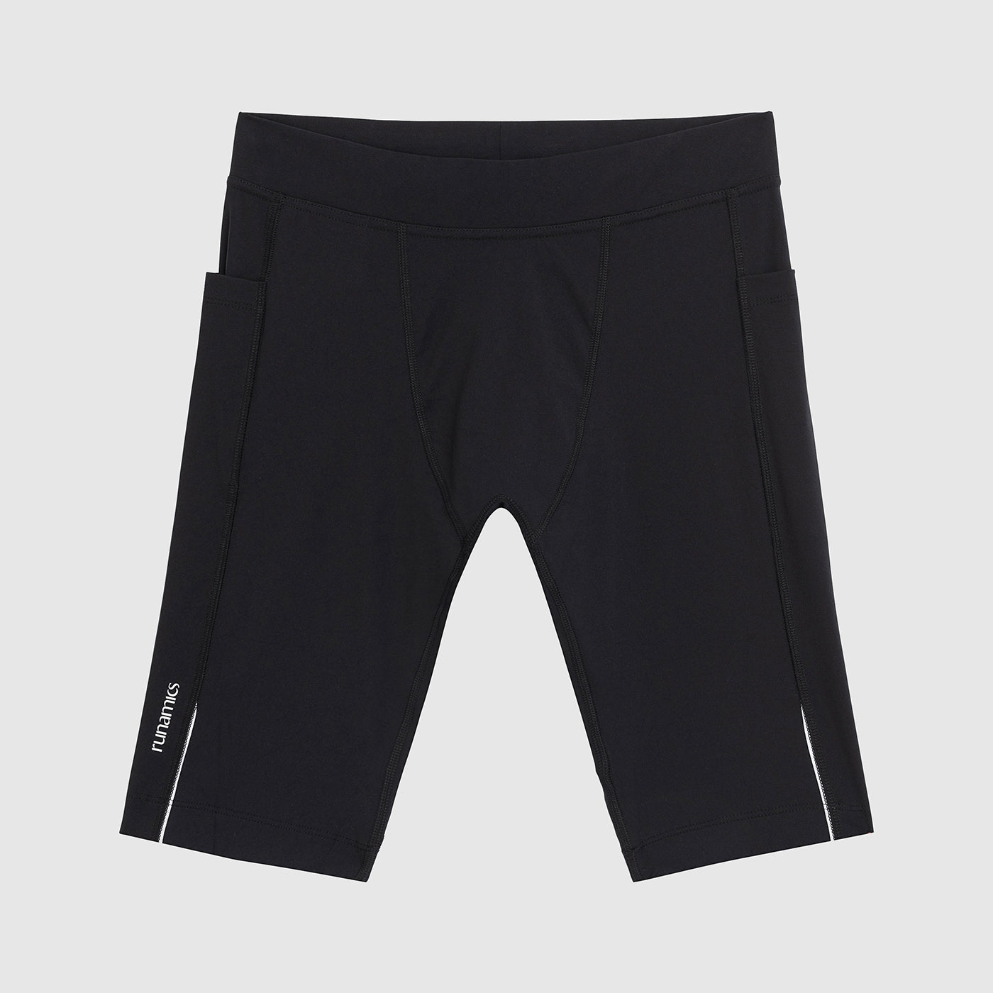 Kurze Lauftights Herren, schwarz, mit Tasche (Auslaufmodell)