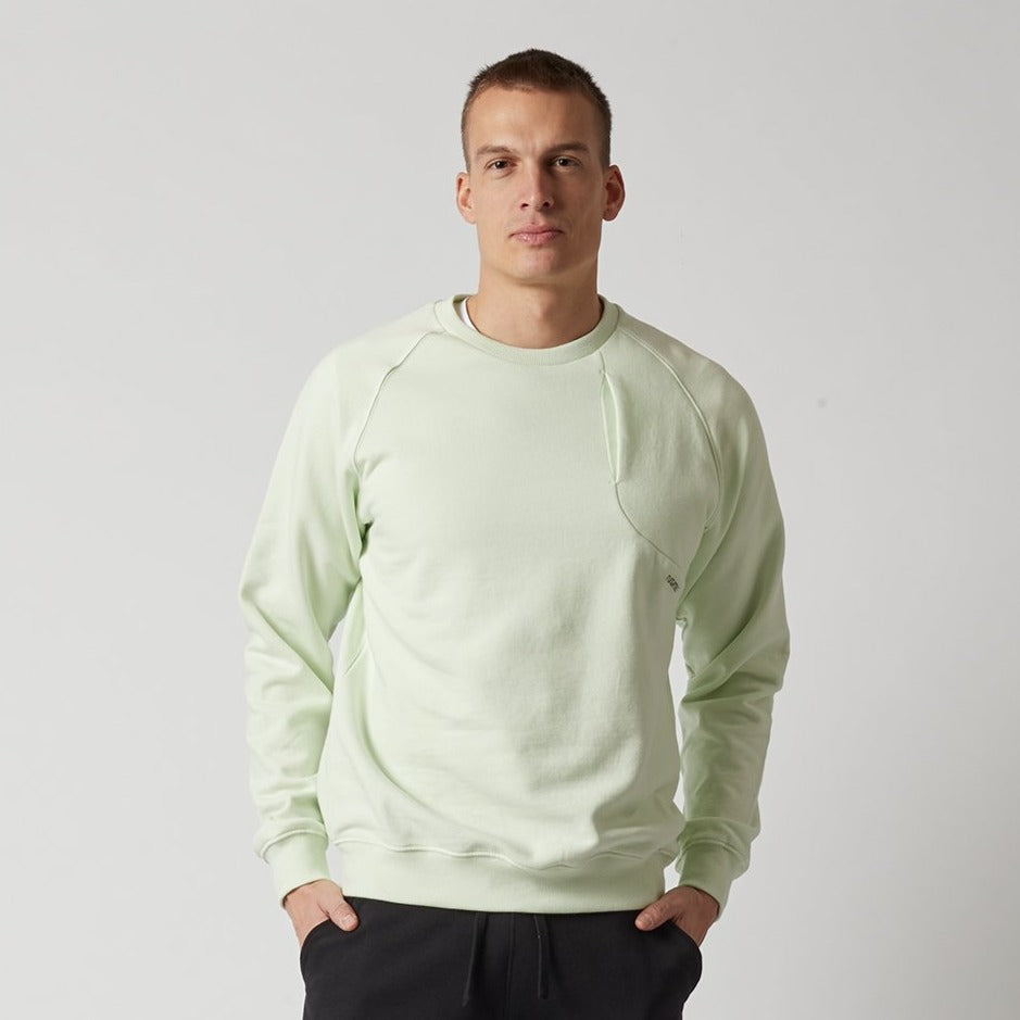 C2C Sweatshirt nachhaltig Herren mintgrün Biobaumwolle