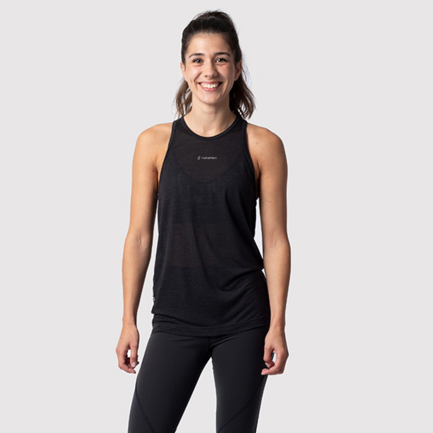 Superlight Merino Tanktop Damen, schwarz