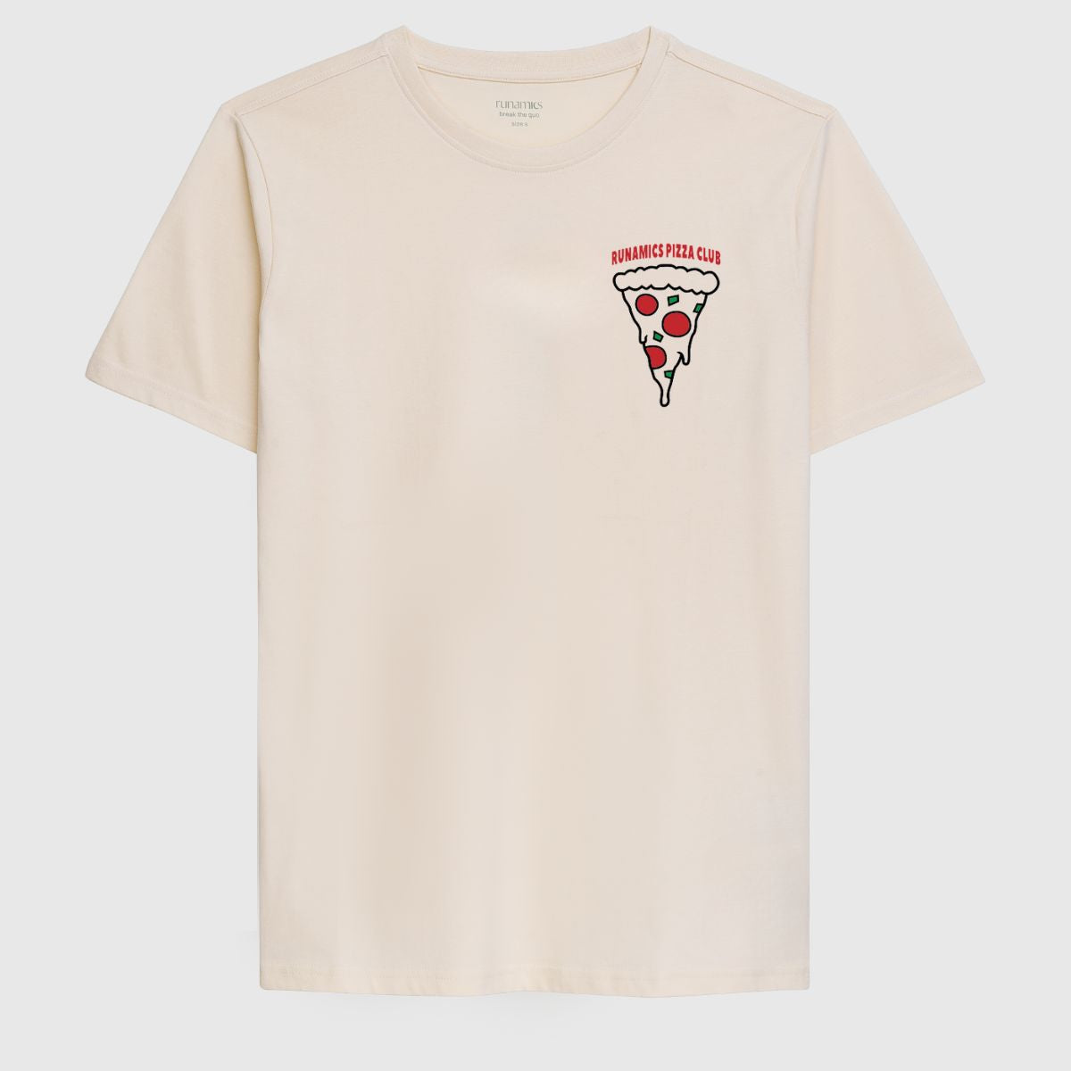 runamics Pizza Club T-Shirt, Biobaumwolle, unisex, undyed