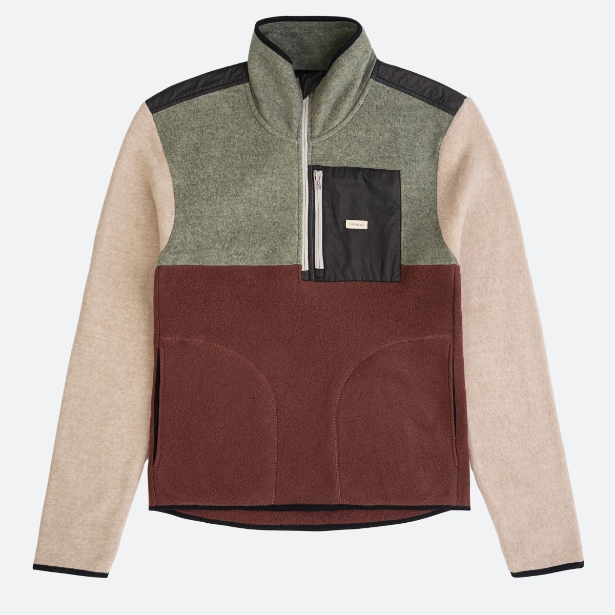 TheNova Merino Fleece Pullover Half-Zip, Rustic-Pine, unisex