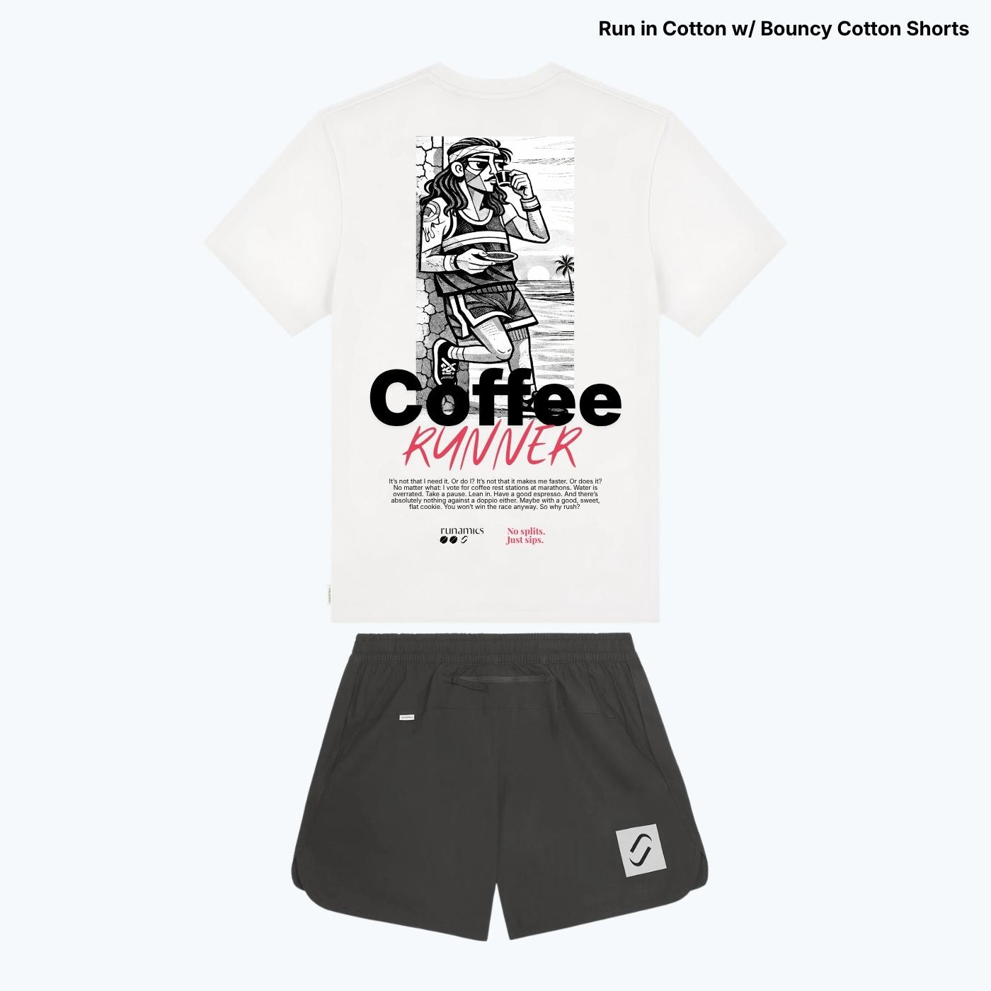 Coffee Runner T-Shirt, Biobaumwolle, unisex