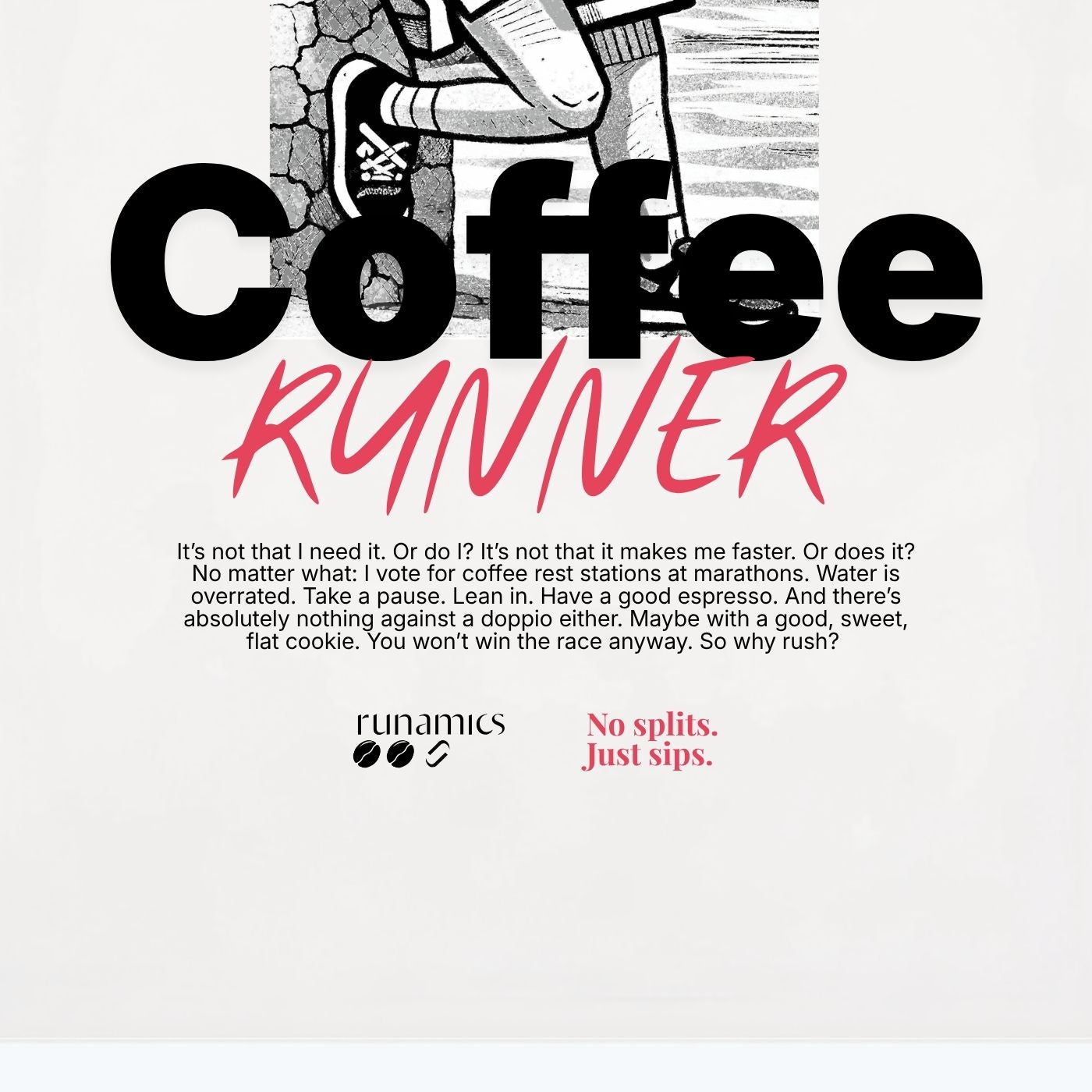 Coffee Runner T-Shirt, Biobaumwolle, unisex