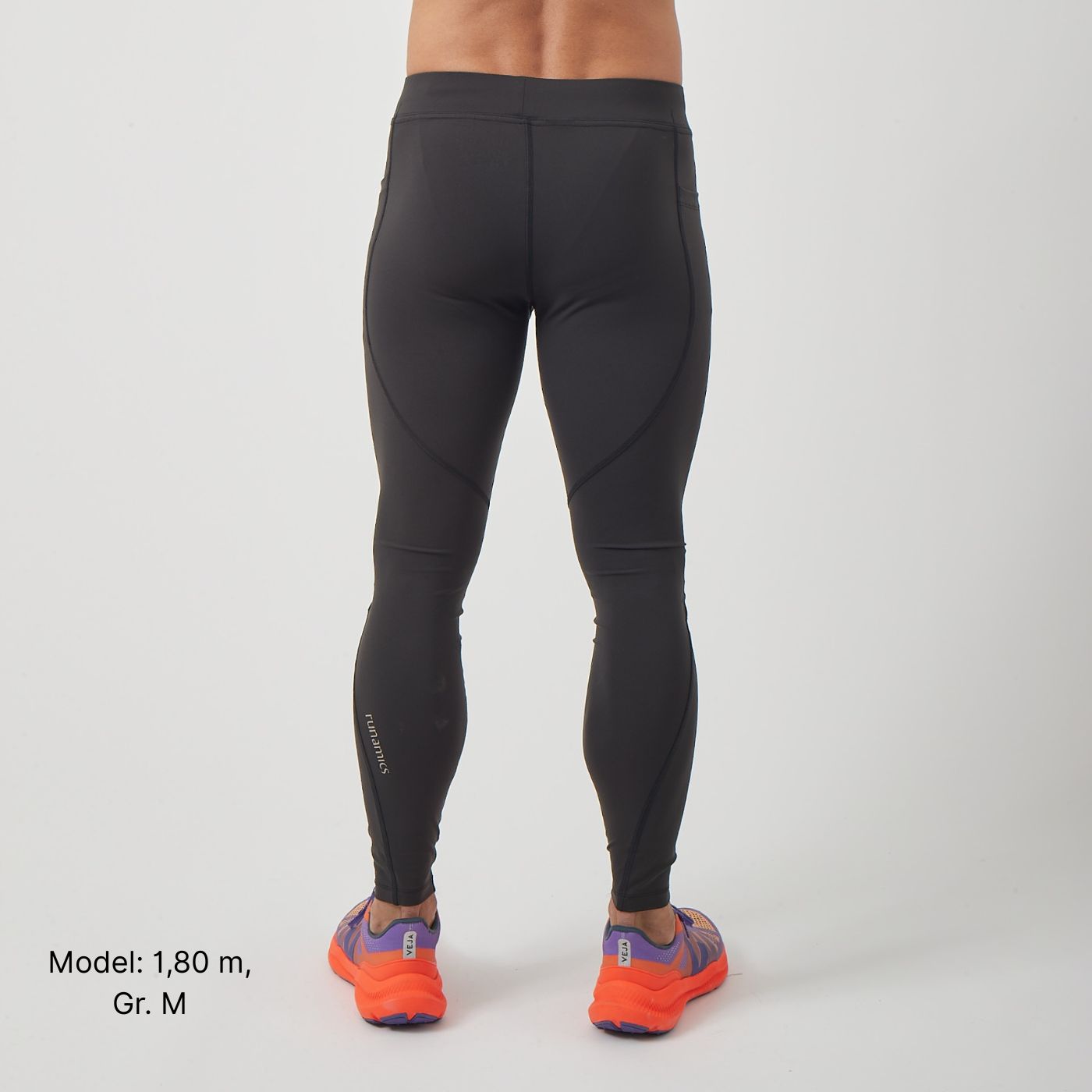 Lange Running Tights, Herren, schwarz