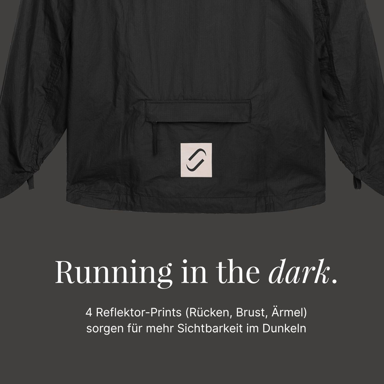 OrganicShade Laufjacke, unisex, schwarz