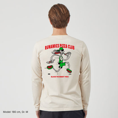 Pizza Club Longsleeve, Biobaumwolle, unisex