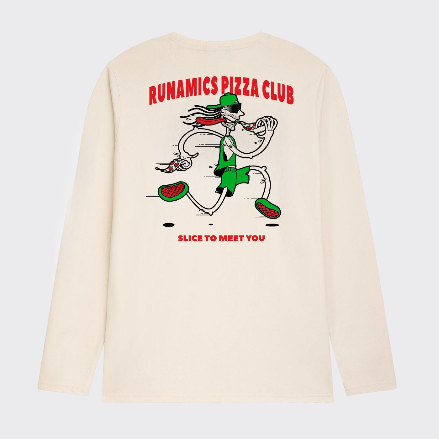 Pizza Club Longsleeve, Biobaumwolle, unisex