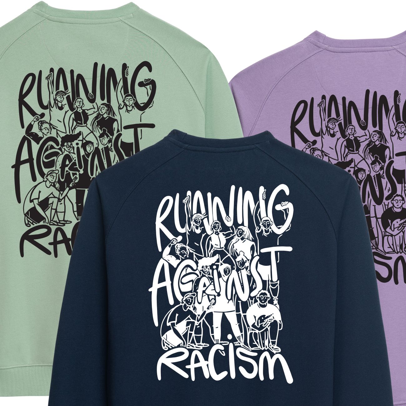 Running Against Racism Sweatshirt, unisex (Limited Edition)