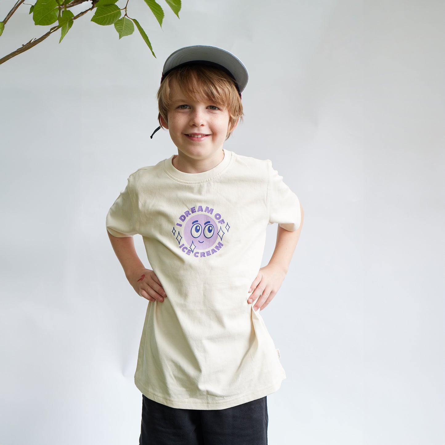 Kinder T-Shirt, Ice Cream, Biobaumwolle, weiß