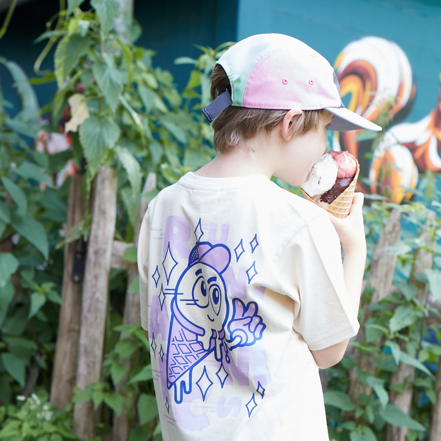 Kinder T-Shirt, Ice Cream, Biobaumwolle, weiß