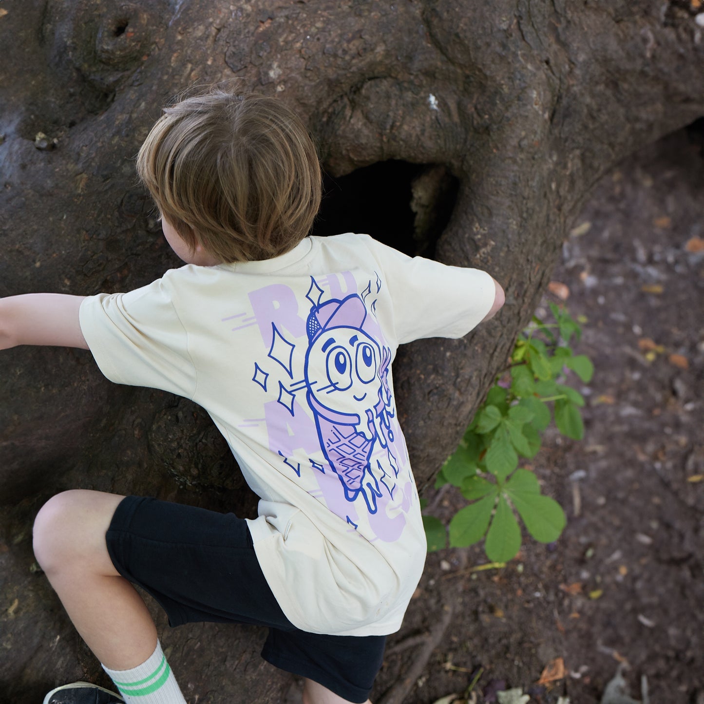 Kinder T-Shirt, Ice Cream, Biobaumwolle, weiß