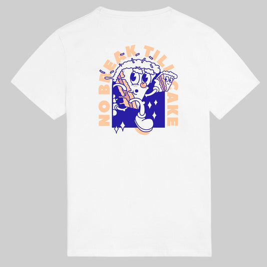 Cake Break T-Shirt, Biobaumwolle, unisex, weiß