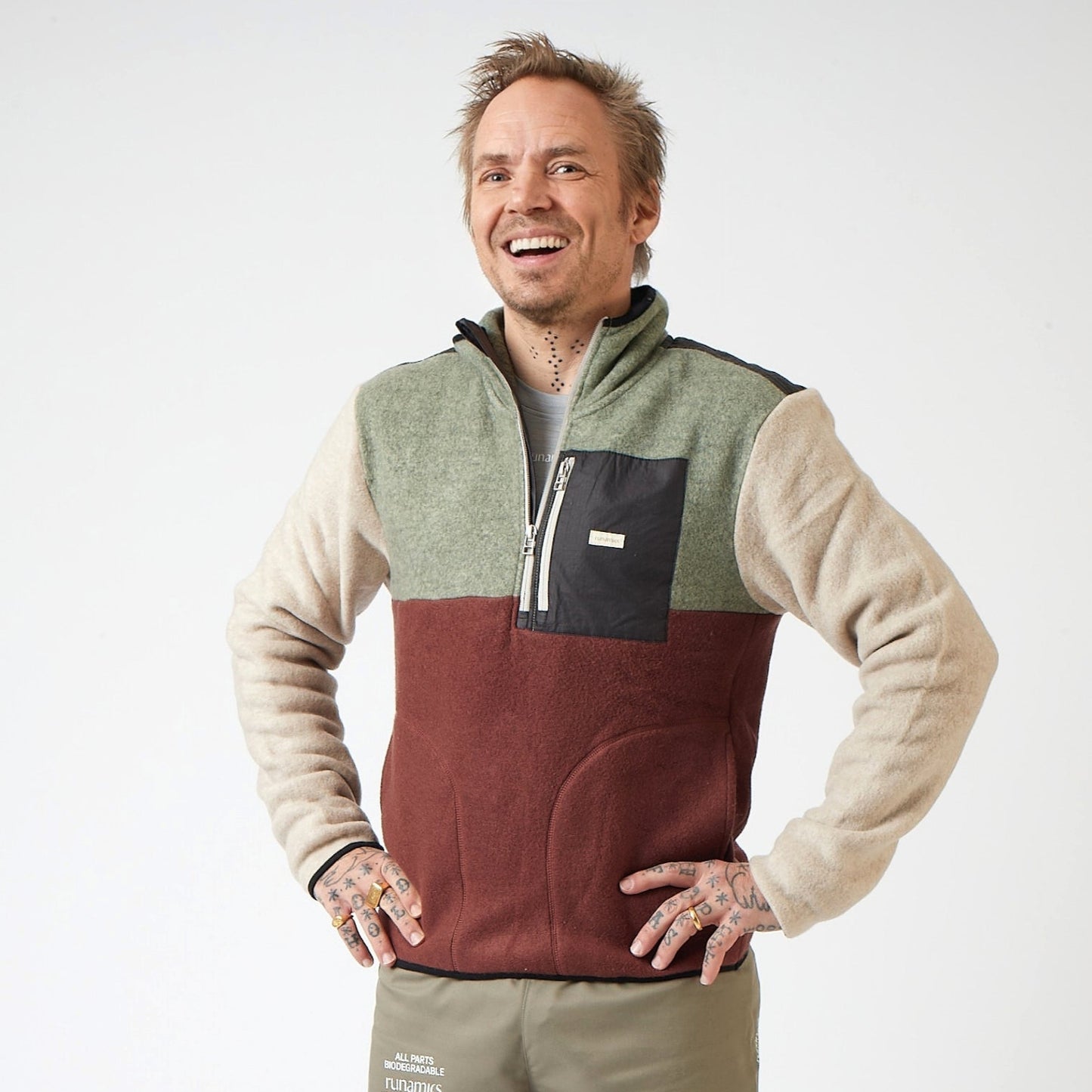 TheNova Merino Fleece Pullover Half-Zip, Rustic-Pine, unisex