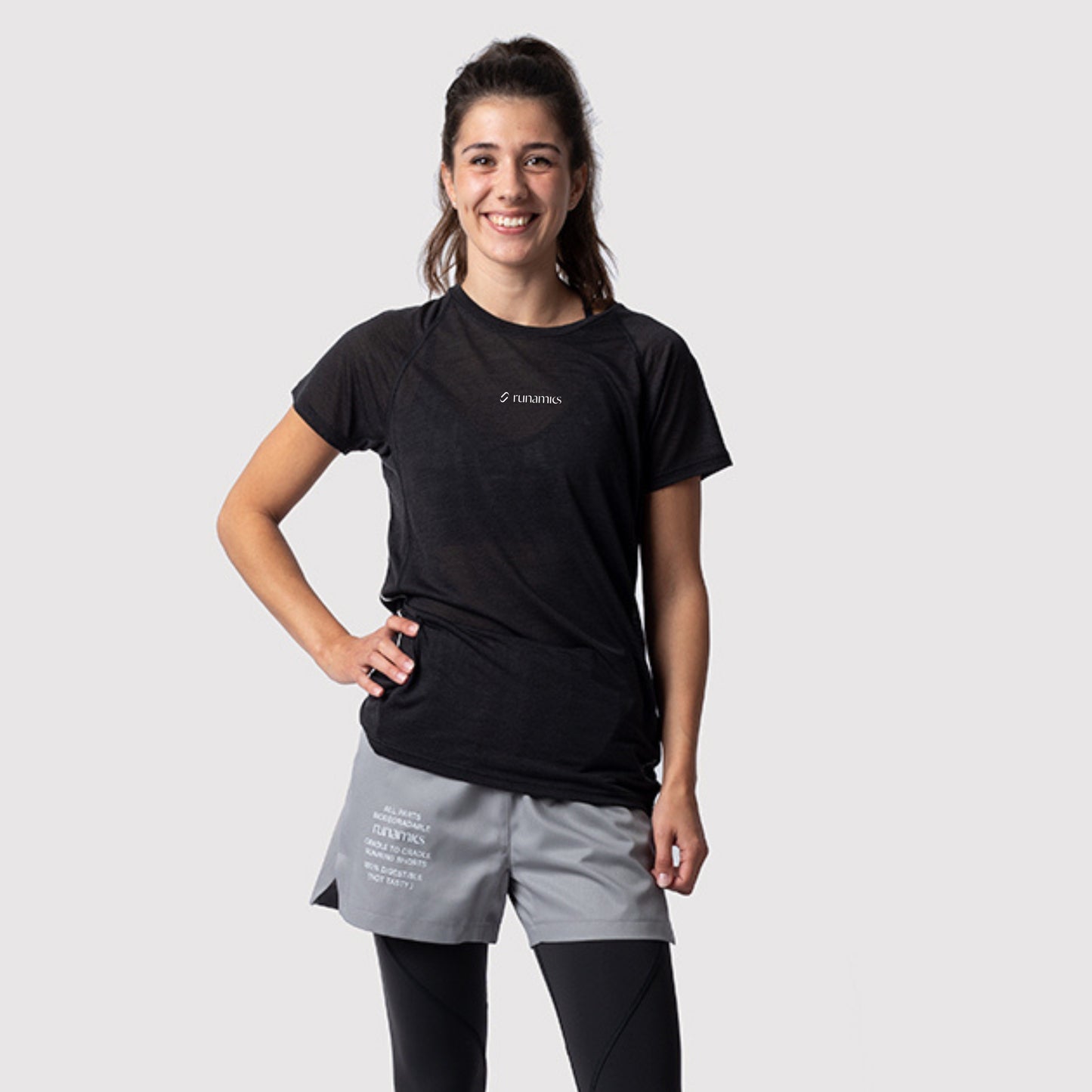 Superlight Merino Laufshirt Damen, schwarz