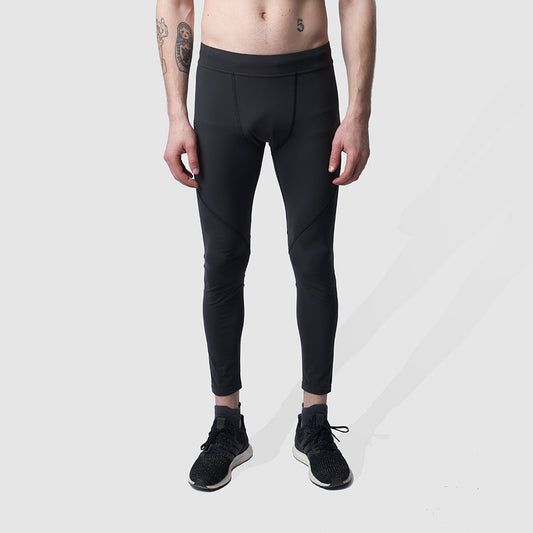 Lange Lauftights Herren, schwarz, ohne Tasche