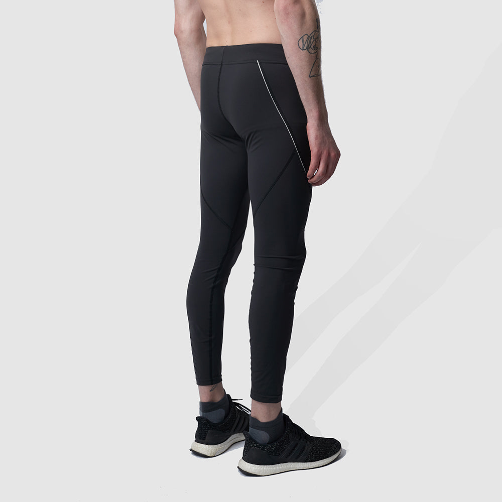 Lange Lauftights Herren, schwarz, ohne Tasche