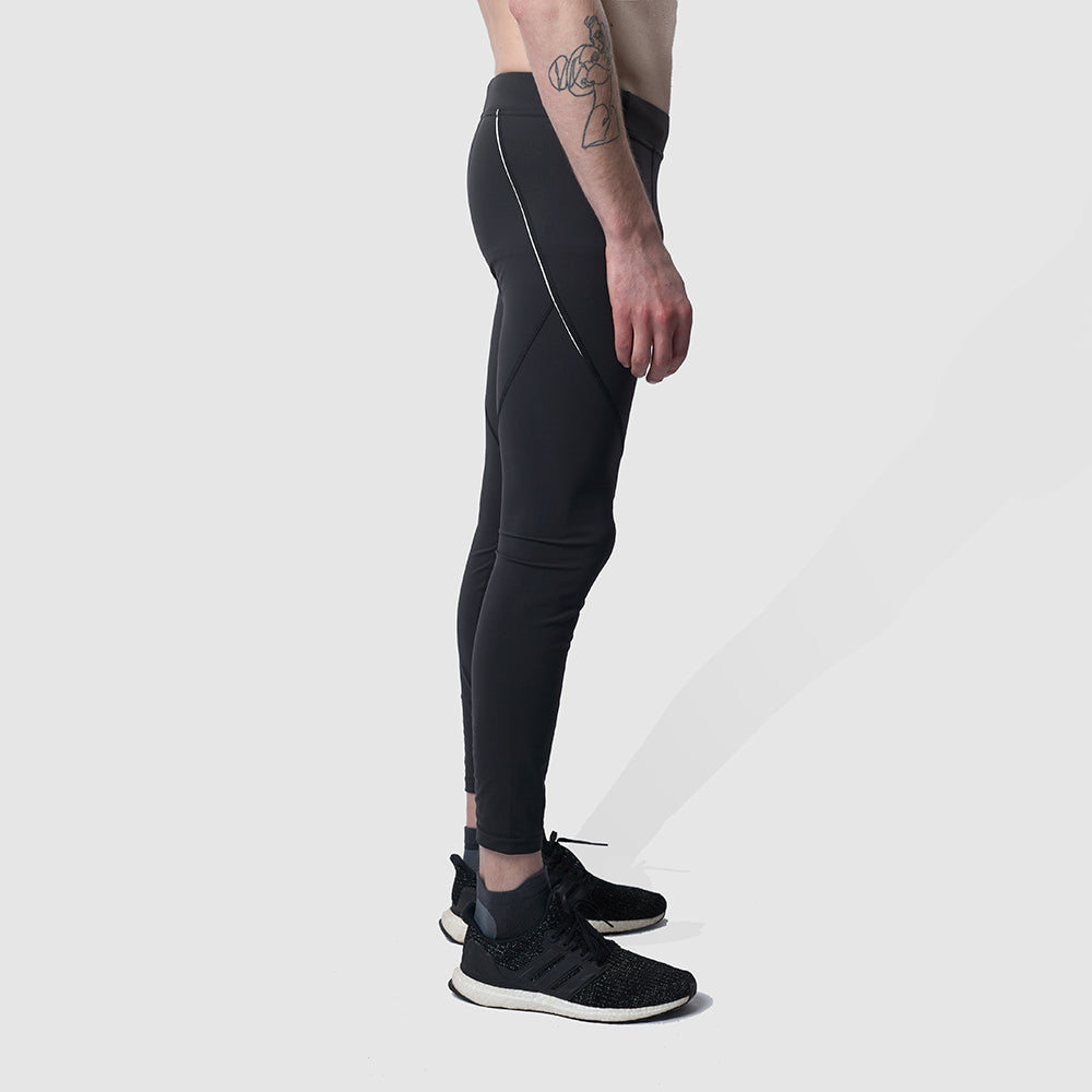 Nachhaltige Laufhose Herren lang / Lauftights schwarz – runamics