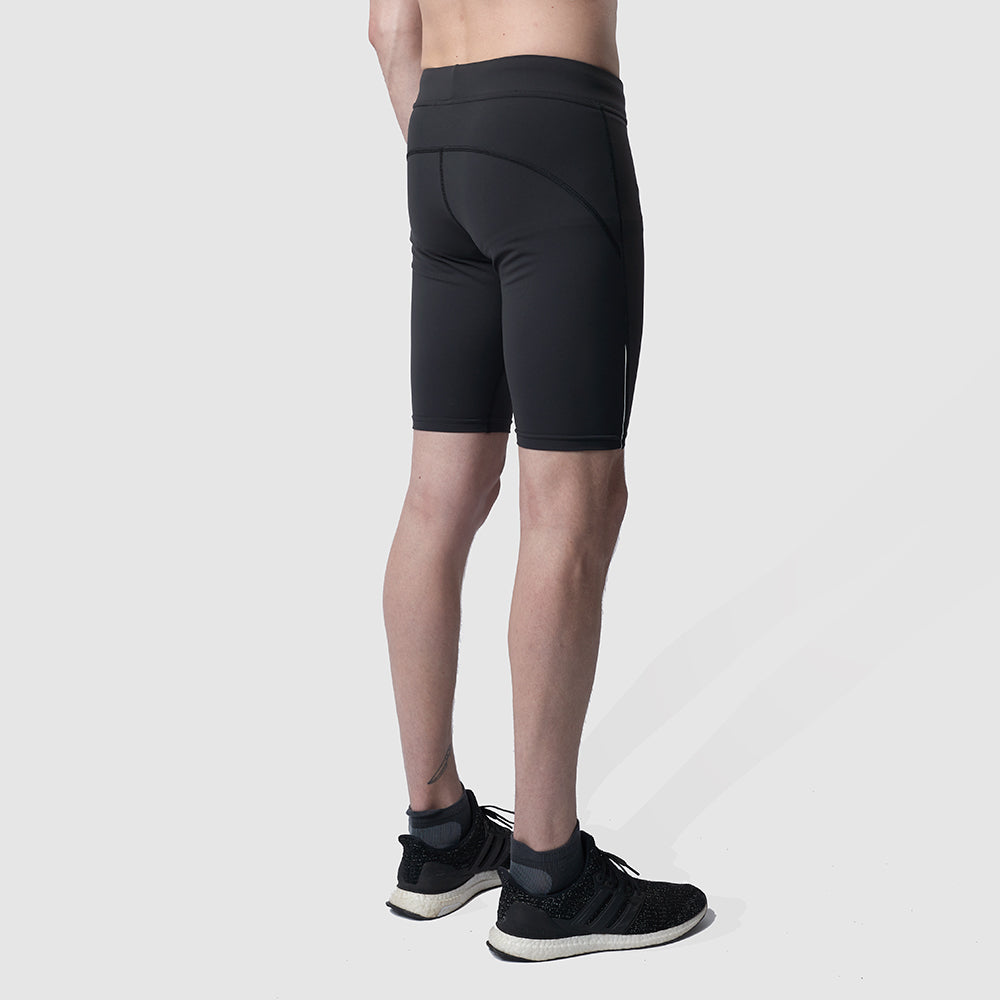 Kurze Lauftights Herren, schwarz, ohne Tasche