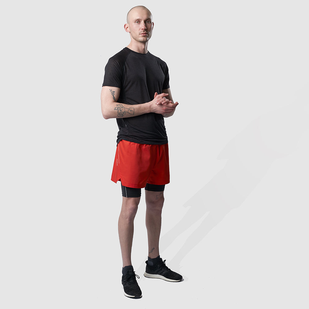 Kurze Lauftights Herren, schwarz, ohne Tasche