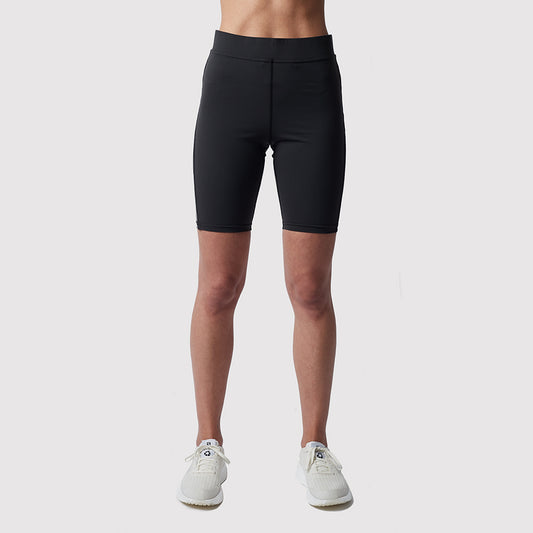 Kurze Lauftights Damen, schwarz, ohne Tasche